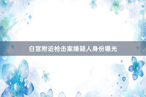 白宫附近枪击案嫌疑人身份曝光