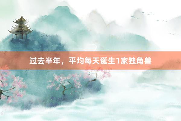 过去半年，平均每天诞生1家独角兽