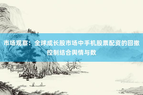市场观察：全球成长股市场中手机股票配资的回撤控制结合舆情与数
