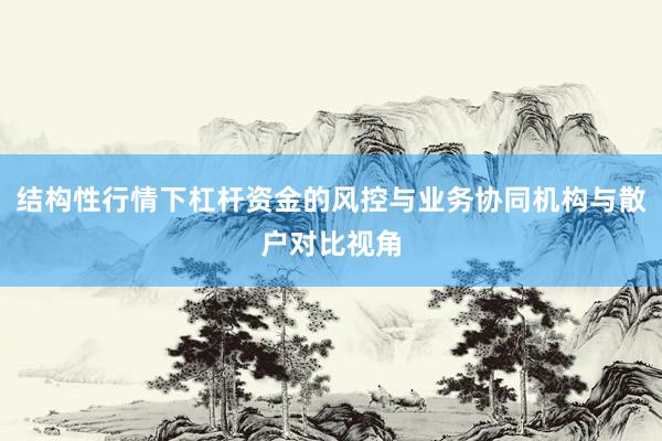 结构性行情下杠杆资金的风控与业务协同机构与散户对比视角