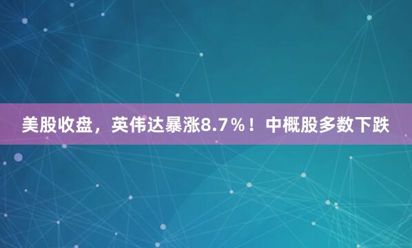 美股收盘，英伟达暴涨8.7％！中概股多数下跌