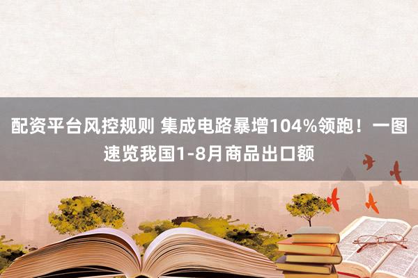 配资平台风控规则 集成电路暴增104%领跑！一图速览我国1-8月商品出口额
