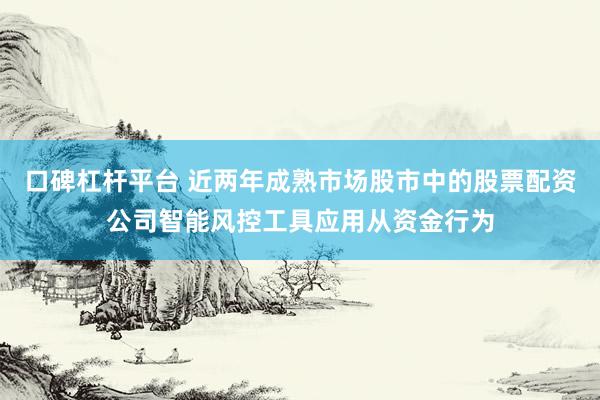 口碑杠杆平台 近两年成熟市场股市中的股票配资公司智能风控工具应用从资金行为